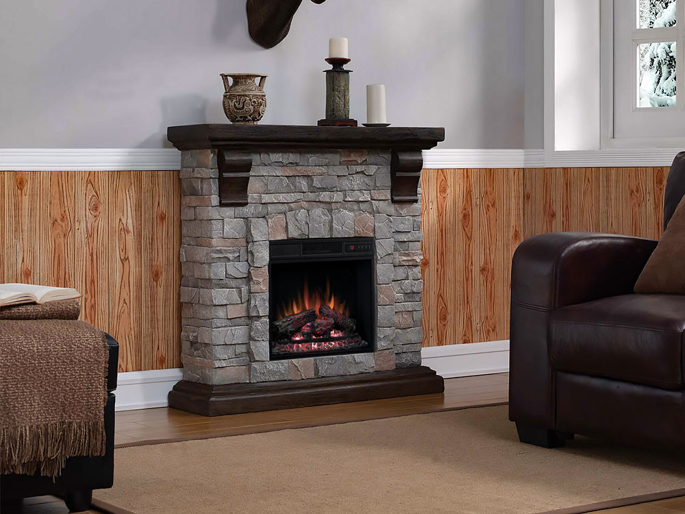 Best ideas about Stone Electric Fireplace
. Save or Pin Denali Stone Electric Fireplace Mantel Package in Brushed Now.