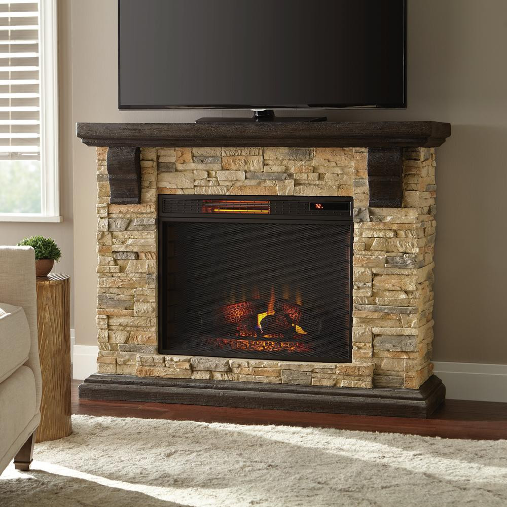 Best ideas about Stone Electric Fireplace
. Save or Pin Home Decorators Collection Highland 50 in Faux Stone Now.
