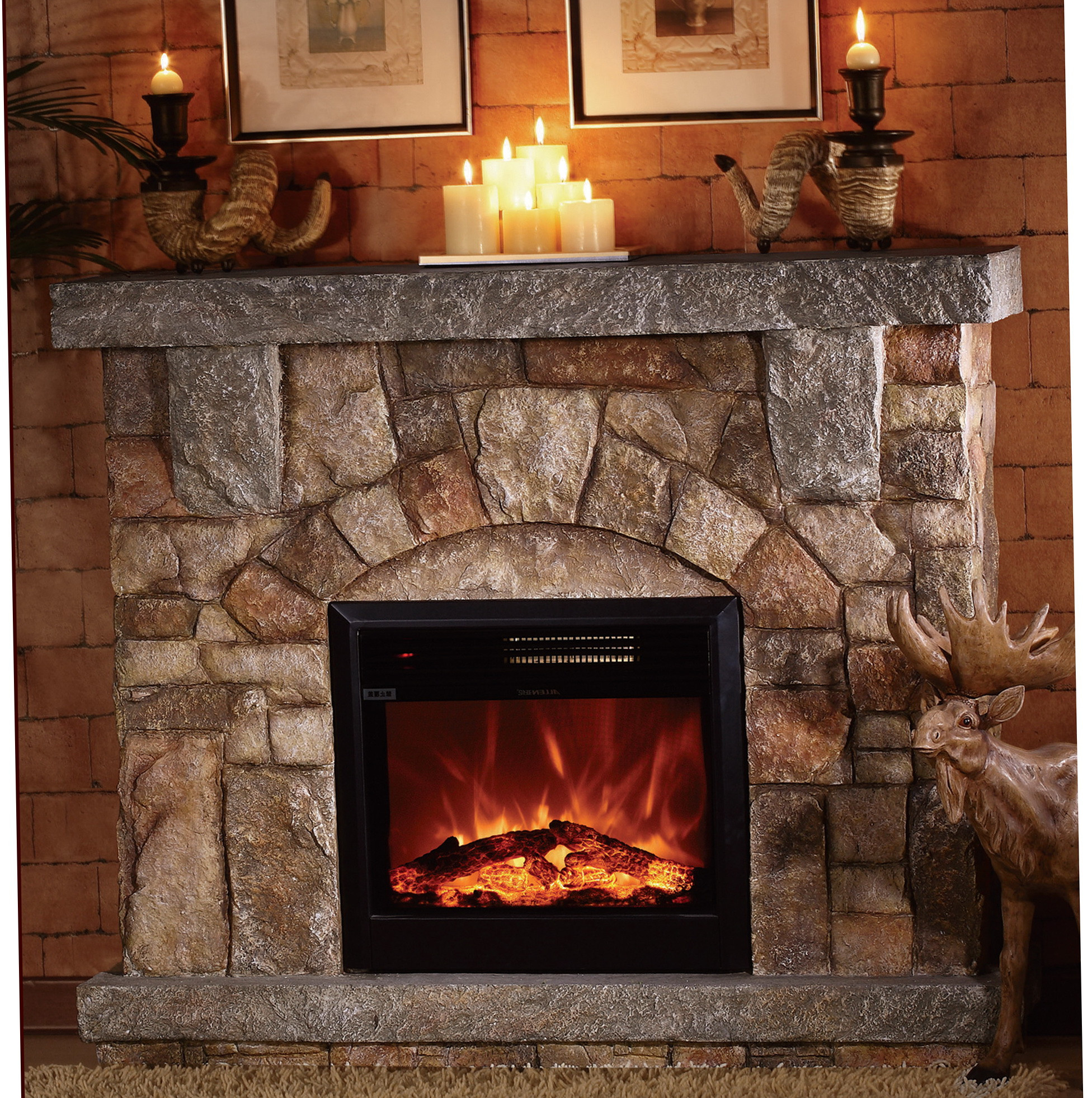 Best ideas about Stone Electric Fireplace
. Save or Pin Stone Electric Fireplace for Modern Rustic Home Designs Now.