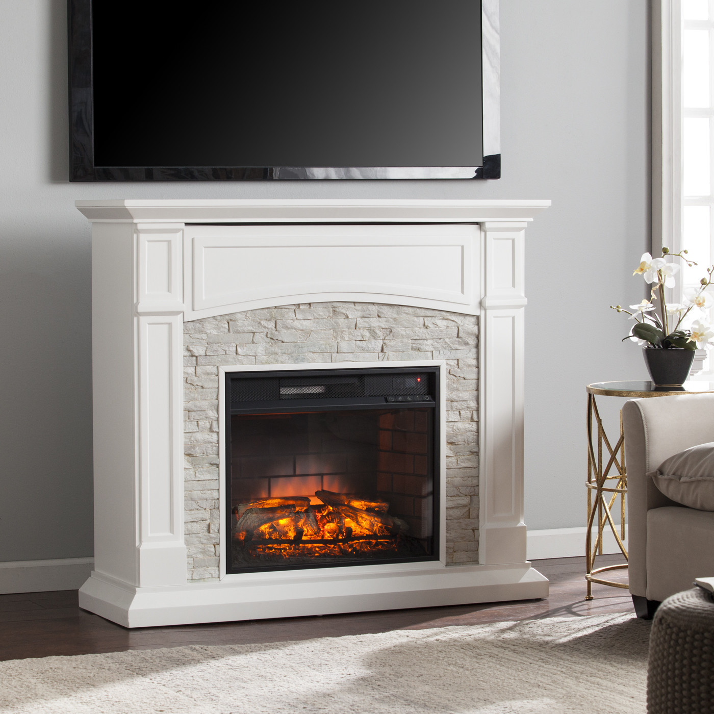 Best ideas about Stone Electric Fireplace
. Save or Pin Sheldon Faux Stone Infrared Media Electric Fireplace Now.