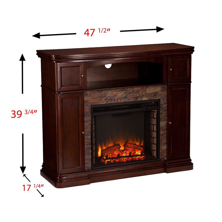 Best ideas about Stone Electric Fireplace Tv Stand
. Save or Pin 47 5" Hillcrest Faux Stone Electric Media Fireplace Espresso Now.