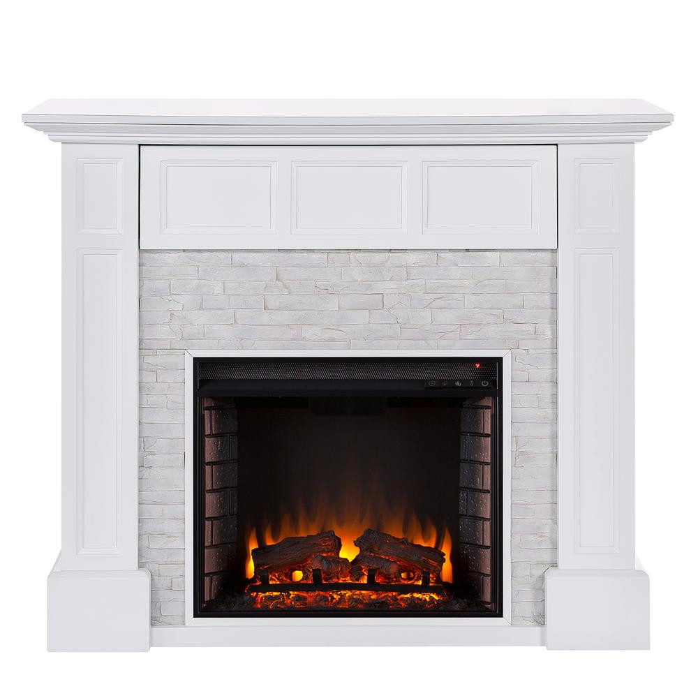 Best ideas about Stone Electric Fireplace
. Save or Pin Home Decorators Collection Highland 40 in Faux Stone Now.