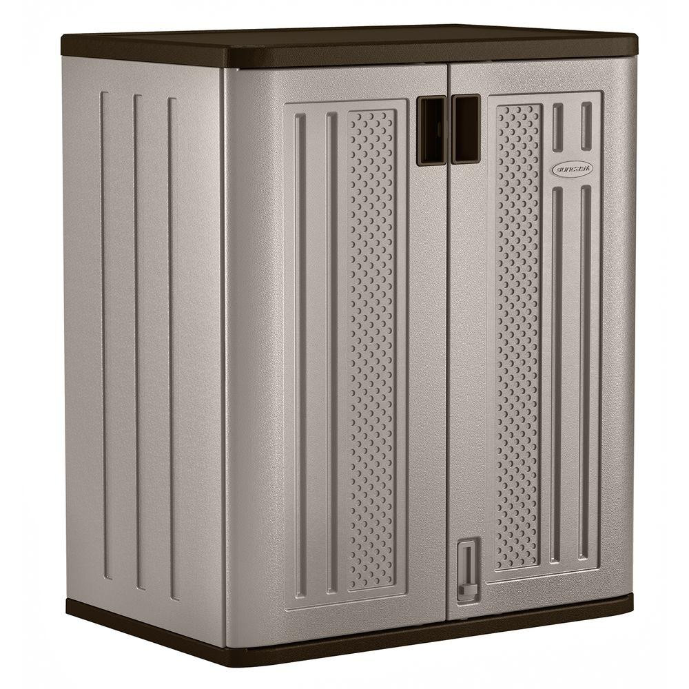 Best ideas about Storage Cabinets Home Depot
. Save or Pin Suncast 30 in x 36 in 2 Shelf Resin Base Storage Cabinet Now.