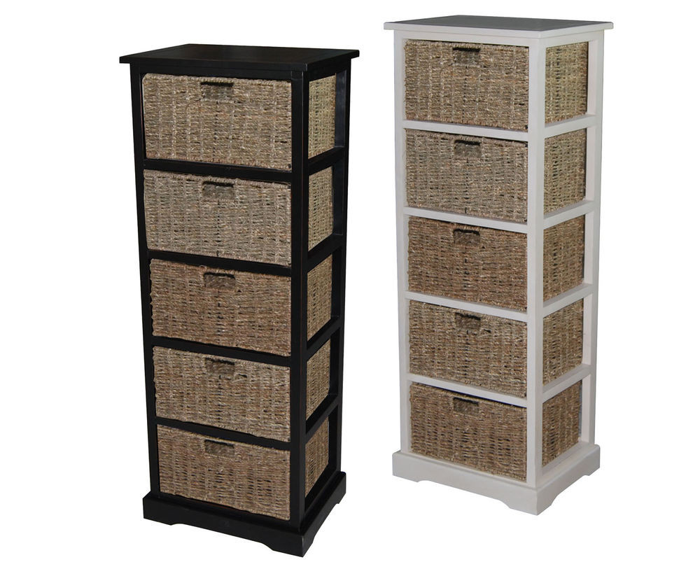 Best ideas about Storage Cabinets With Baskets
. Save or Pin Urbanest Solid Wood Accent Cabinet Storage with 5 Seagrass Now.