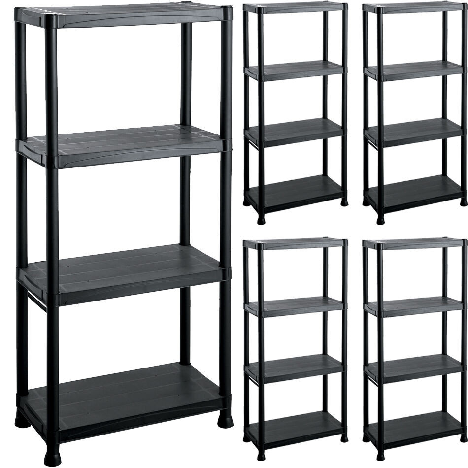 Best ideas about Storage Racking For Garage
. Save or Pin 4 TIER PLASTIC SHELVING UNIT STORAGE GARAGE RACKING SHELF Now.