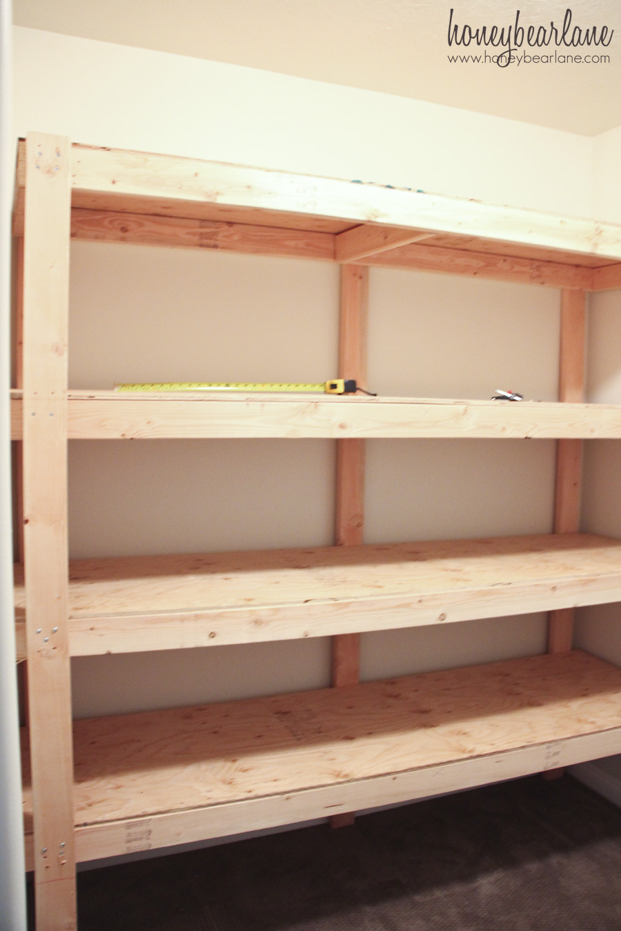 Best ideas about Storage Shelves For Garage
. Save or Pin DIY Storage Shelves HoneyBear Lane Now.