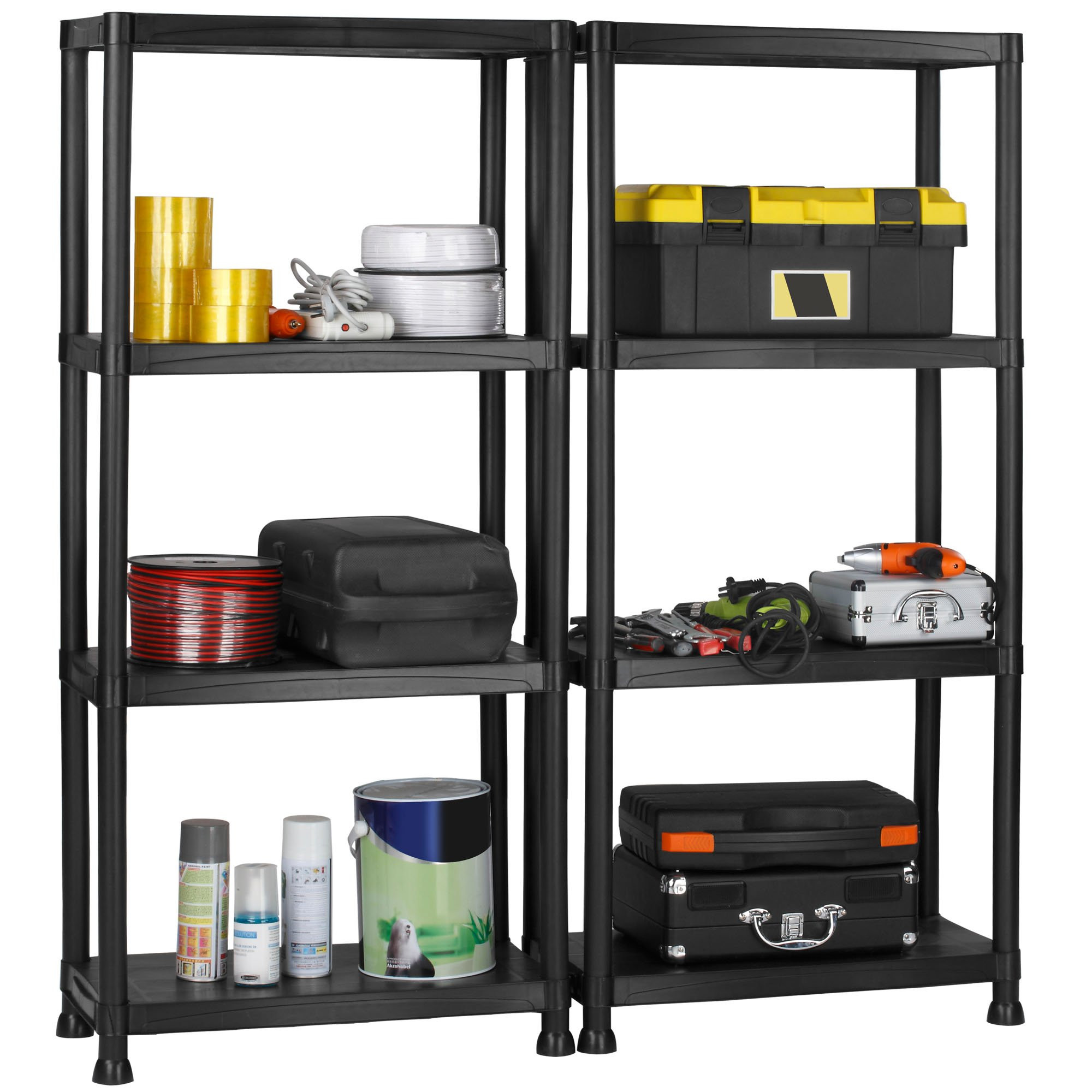 Best ideas about Storage Shelves For Garage
. Save or Pin VonHaus 4 Tier Garage Shelving Unit with Wall Brackets Now.
