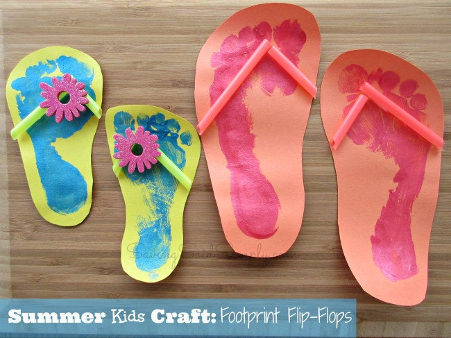 Best ideas about Summer Art And Craft For Kids
. Save or Pin Summer Kids Craft Footprint Flip Flops Raising Whasians Now.