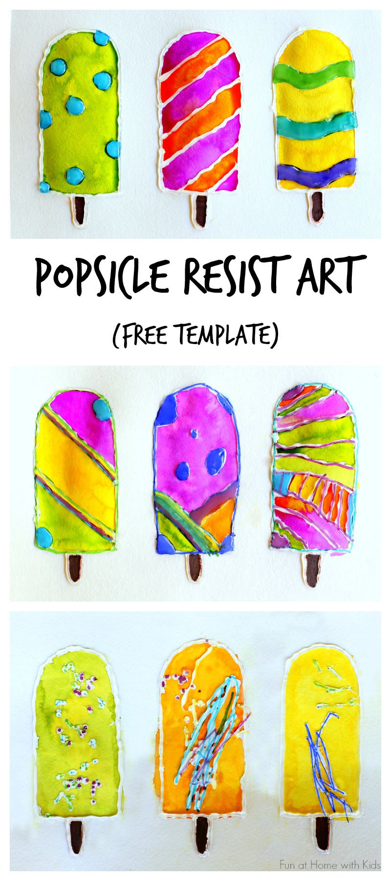 Best ideas about Summer Art And Craft For Kids
. Save or Pin Popsicle Resist Art with Free Popsicle Template Now.