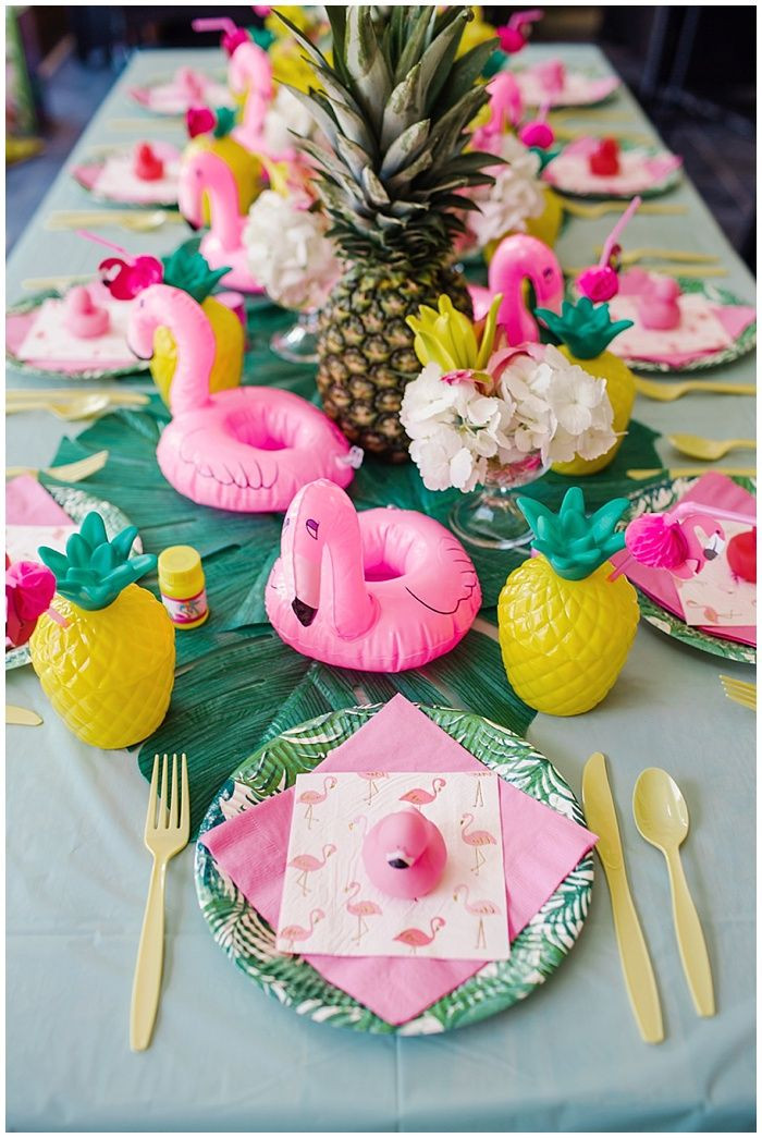 Best ideas about Summer Themed Party Ideas For Adults
. Save or Pin Little girl s flamingo and pineapple backyard 1st birthday Now.