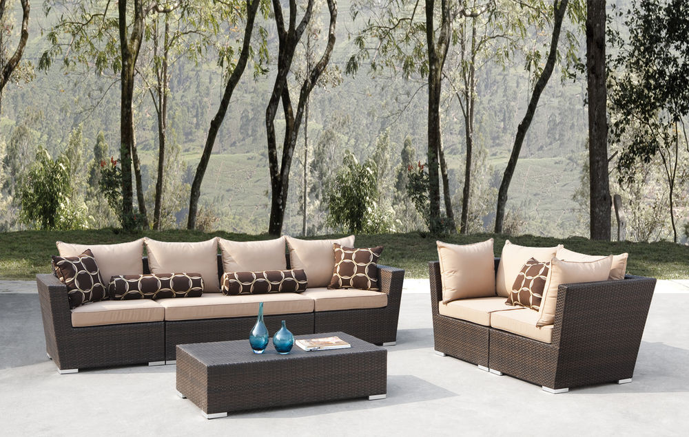 Best ideas about Sunbrella Patio Furniture
. Save or Pin Outdoor Wicker Patio Furniture 6pc Sofa Seating Set W Now.