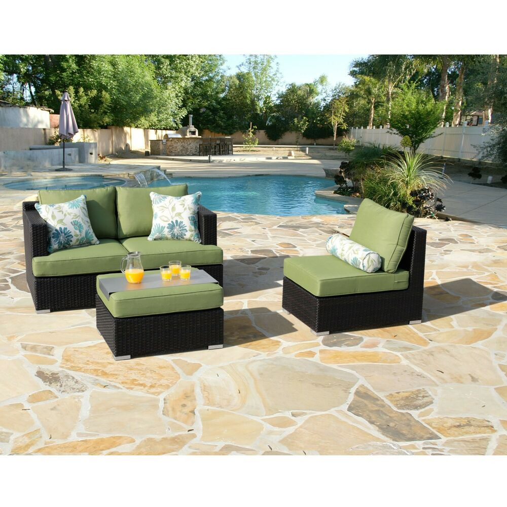 Best ideas about Sunbrella Patio Furniture
. Save or Pin 4PC Outdoor Backyard Sectional Furniture Wicker Sofa Set W Now.