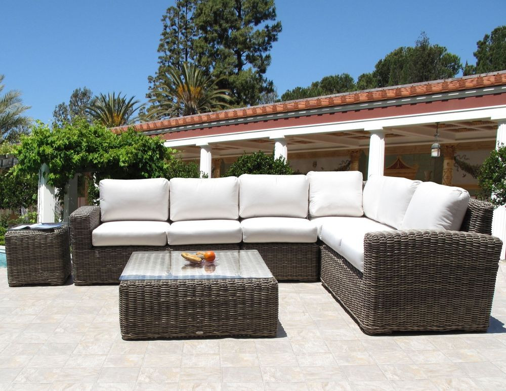 Best ideas about Sunbrella Patio Furniture
. Save or Pin Premium Outdoor Wicker Monte Carlo Sectional 6PC Furniture Now.