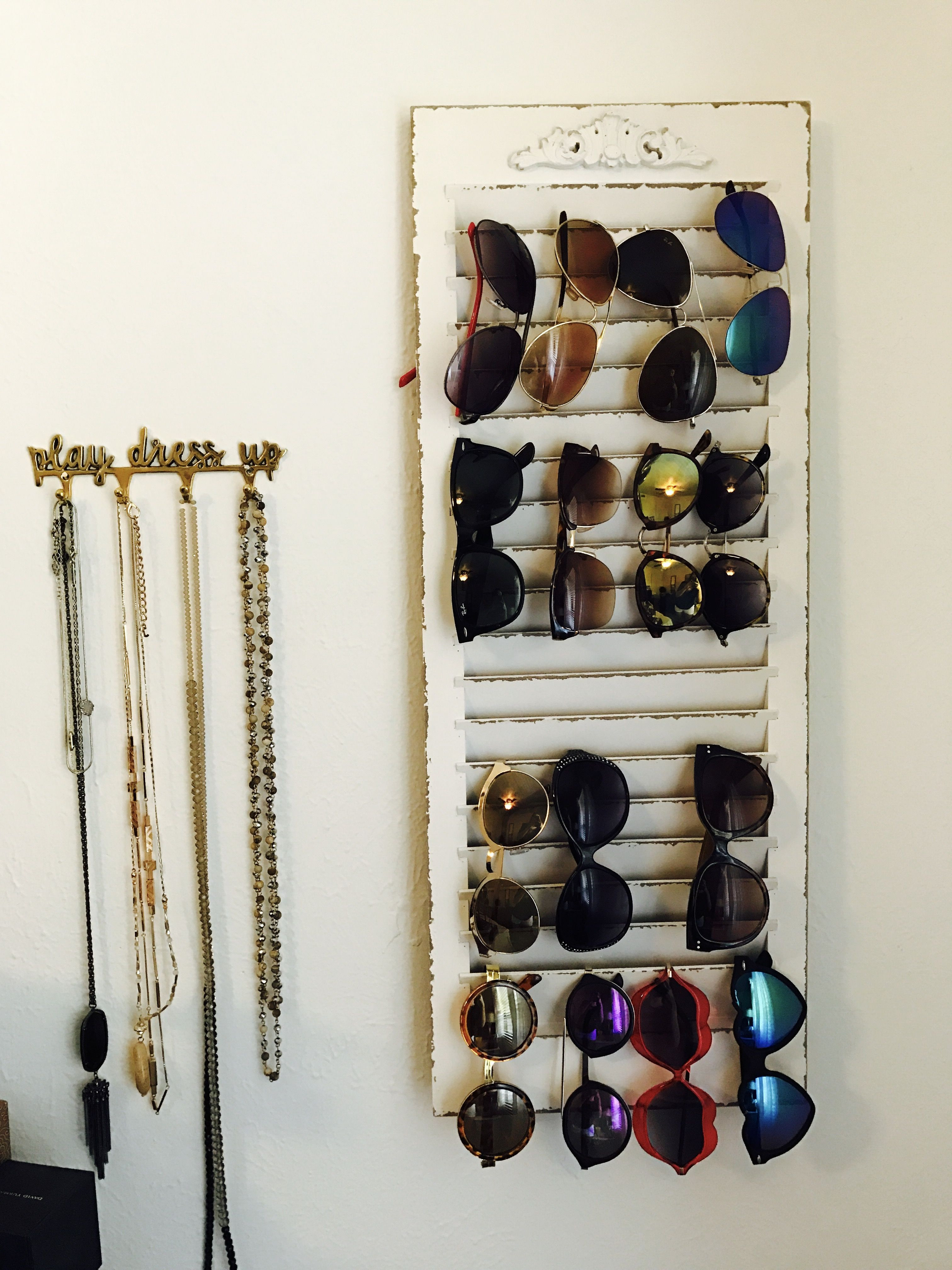 Best ideas about Sunglass Organizer DIY
. Save or Pin DIY Sunglasses holder made from window shutter Now.