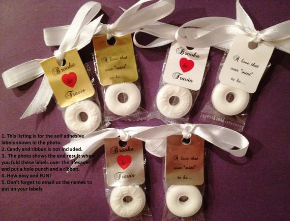 Best ideas about Super Cheap DIY Wedding Favors
. Save or Pin 30 Personalized Lifesaver Favor Labels for Wedding or Party Now.