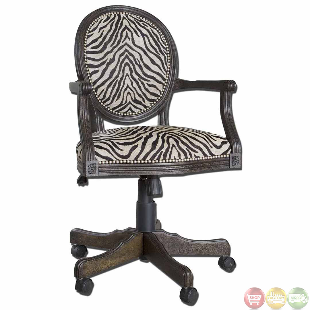 Best ideas about Swivel Office Chair
. Save or Pin Zebra Print Solid Mahogany Wood Frame Swivel fice Desk Now.