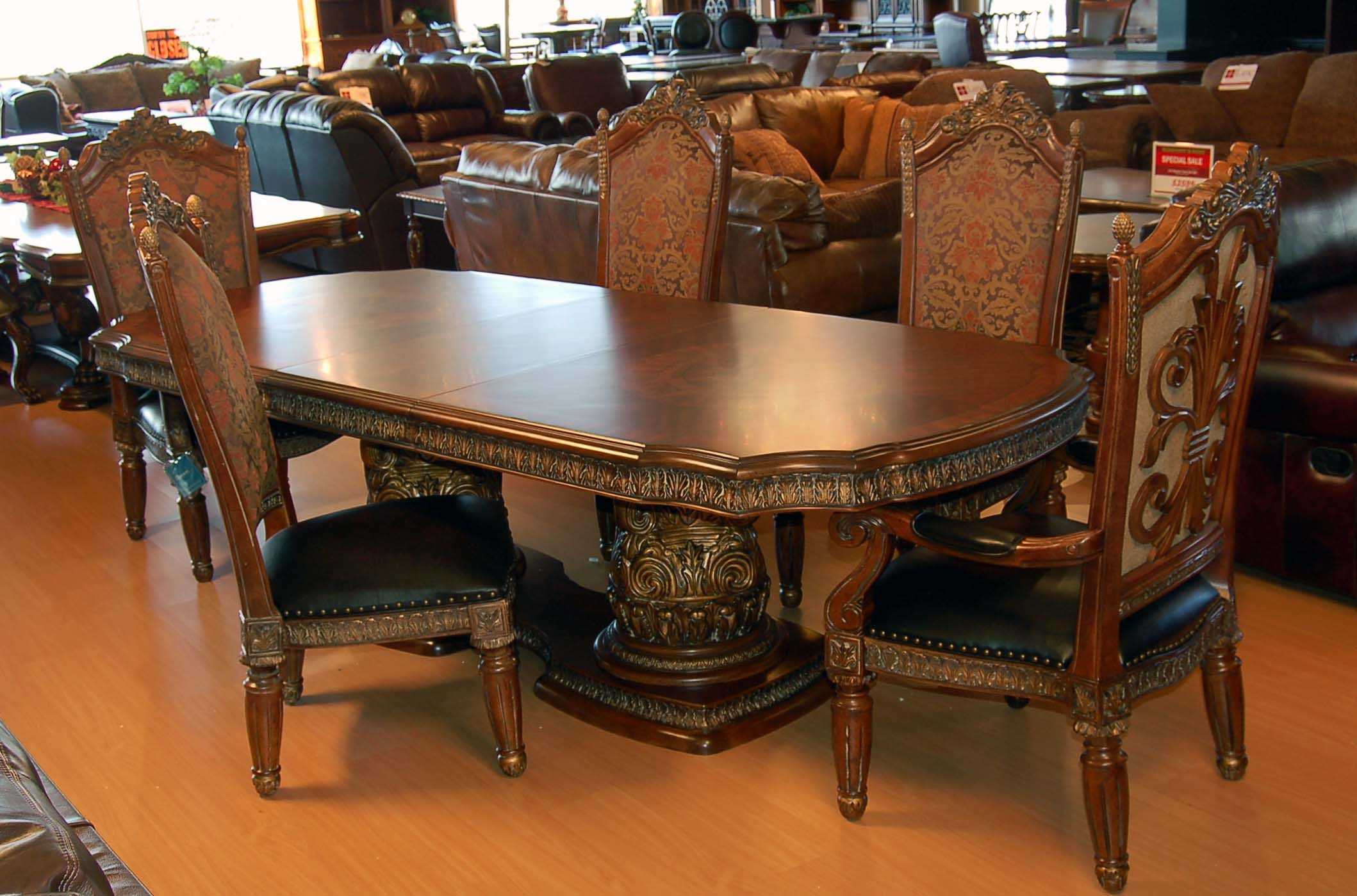 Best ideas about Table And Chairs
. Save or Pin 11 Piece Ornate Carved Dining Table Chair Sideboard and Now.