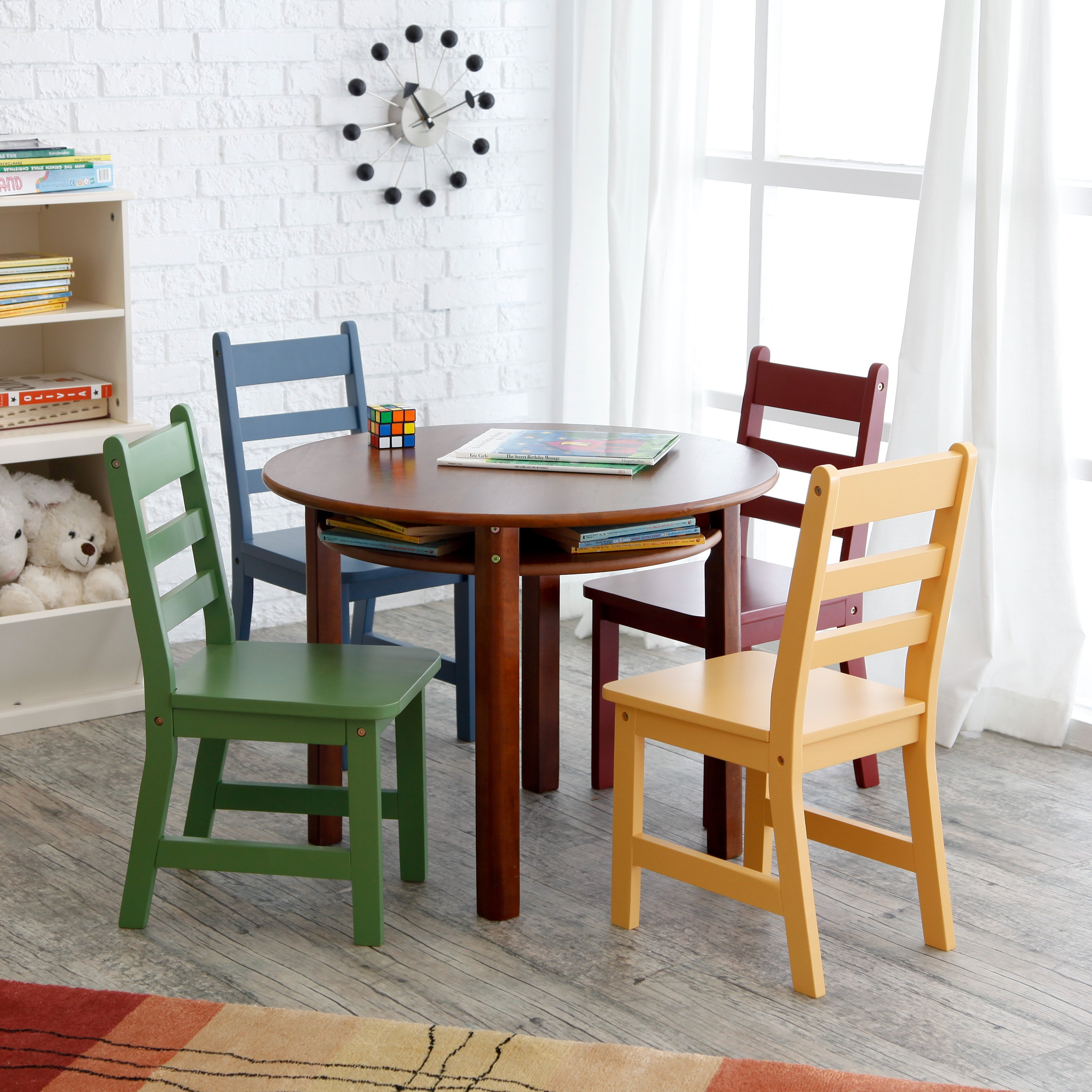 Best ideas about Table And Chairs
. Save or Pin Lipper Childrens Walnut Round Table and 4 Chairs Kids Now.