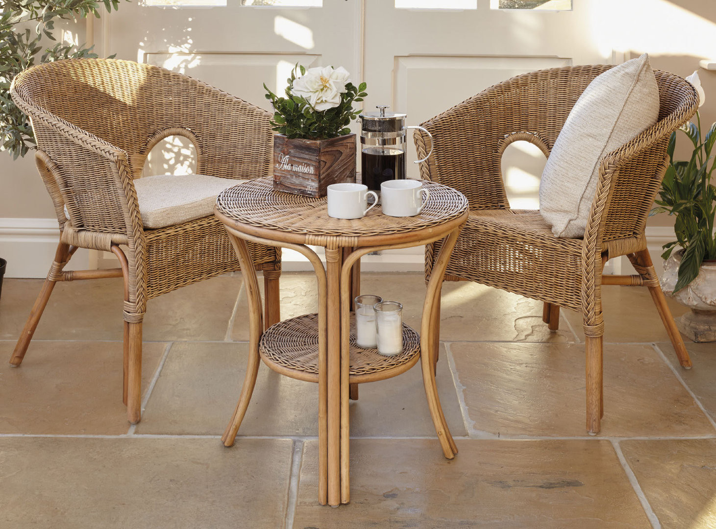 Best ideas about Table And Chairs
. Save or Pin Oak Wash Cane Bistro Set Small Conservatory Furniture Now.