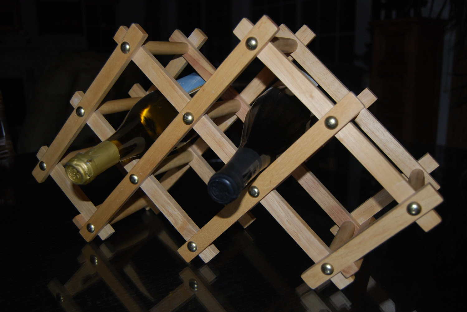 Best ideas about Table Top Wine Rack
. Save or Pin Table top wine rack Small Wood Vintage Wine rack Collapsible Now.