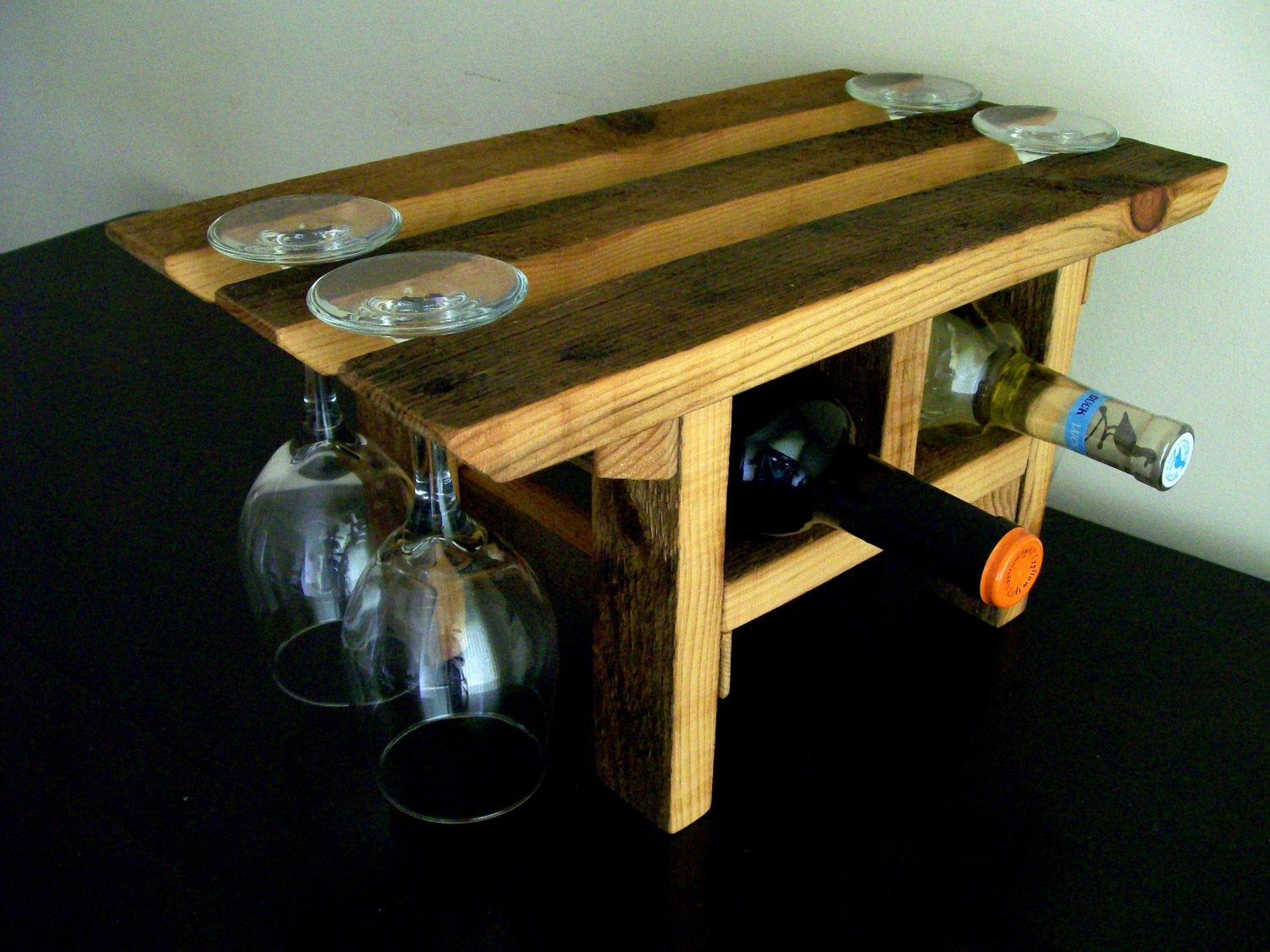 Best ideas about Table Top Wine Rack
. Save or Pin Reclaimed Wood Wine Rack Table Top Counter Top Bar by Now.