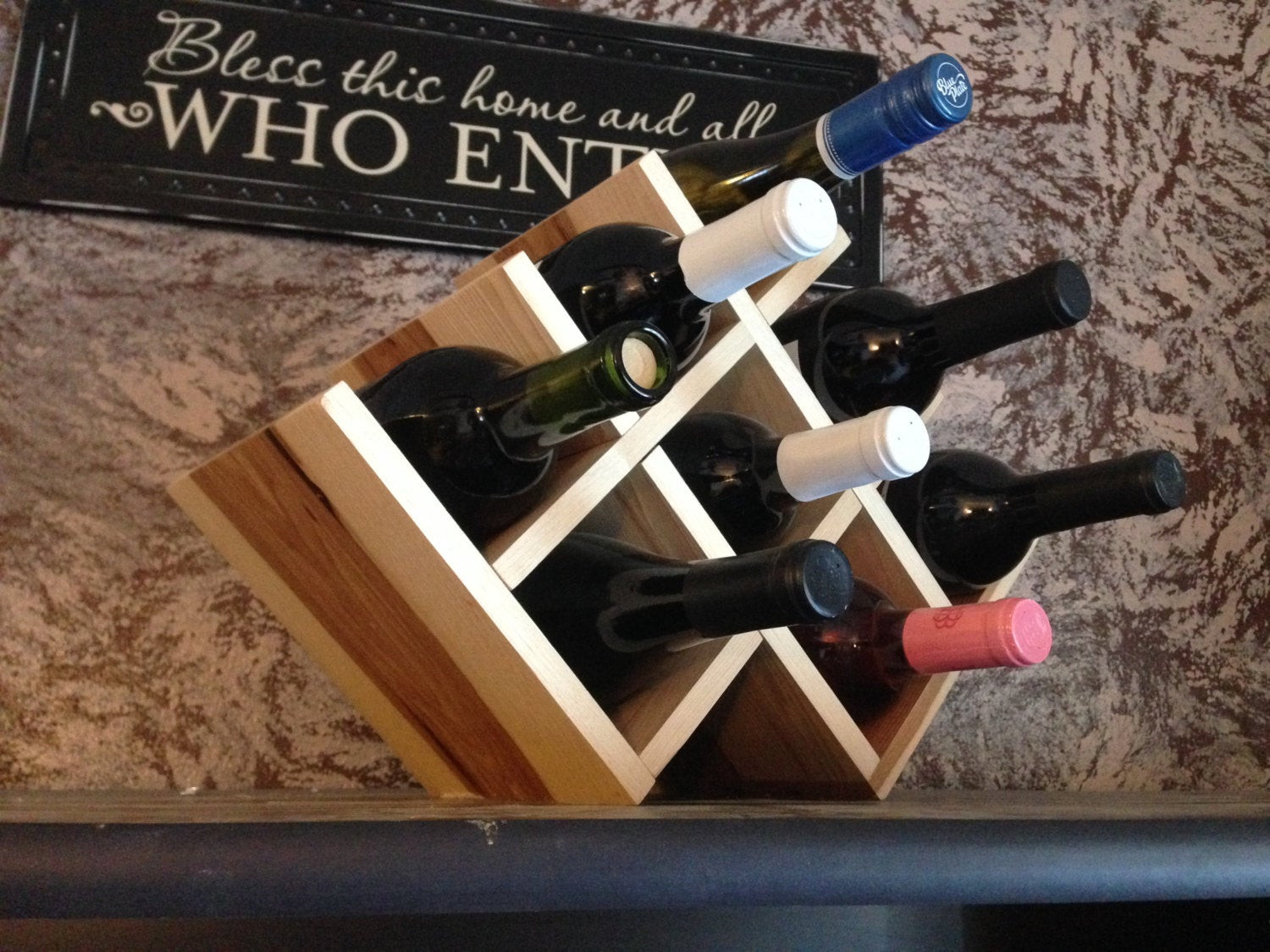 Best ideas about Table Top Wine Rack
. Save or Pin Wine Rack Table Top Solid Hickory 8 bottles Now.