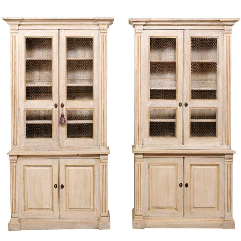 Best ideas about Tall Cabinet With Doors
. Save or Pin Pair of 19th Century Tall Painted Wood Cabinets with Wire Now.