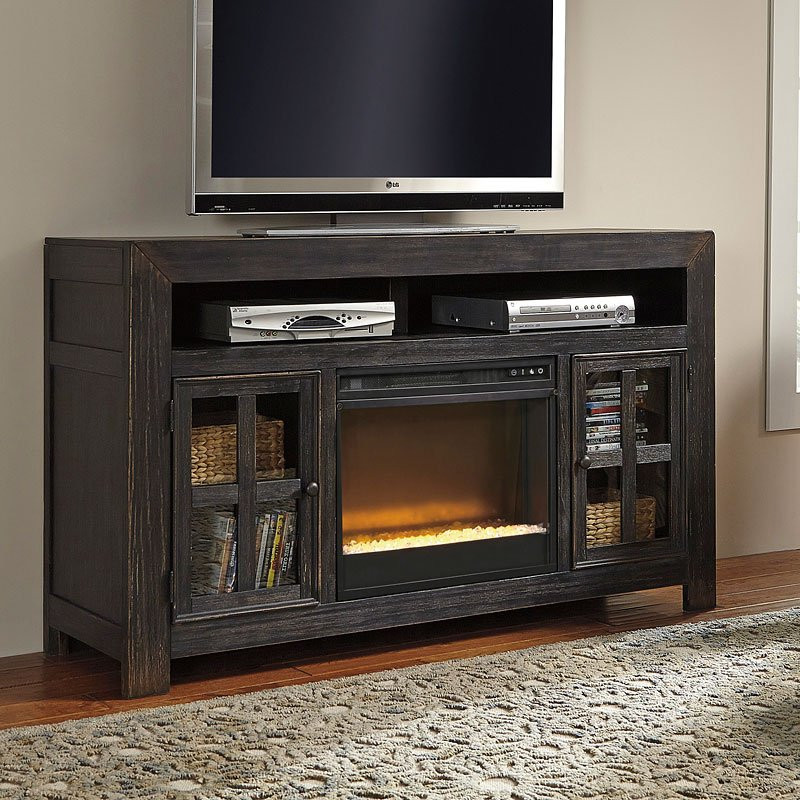 Best ideas about Tall Fireplace Tv Stand
. Save or Pin Gavelston TV Stand w Glass and Stone Fireplace TV Now.