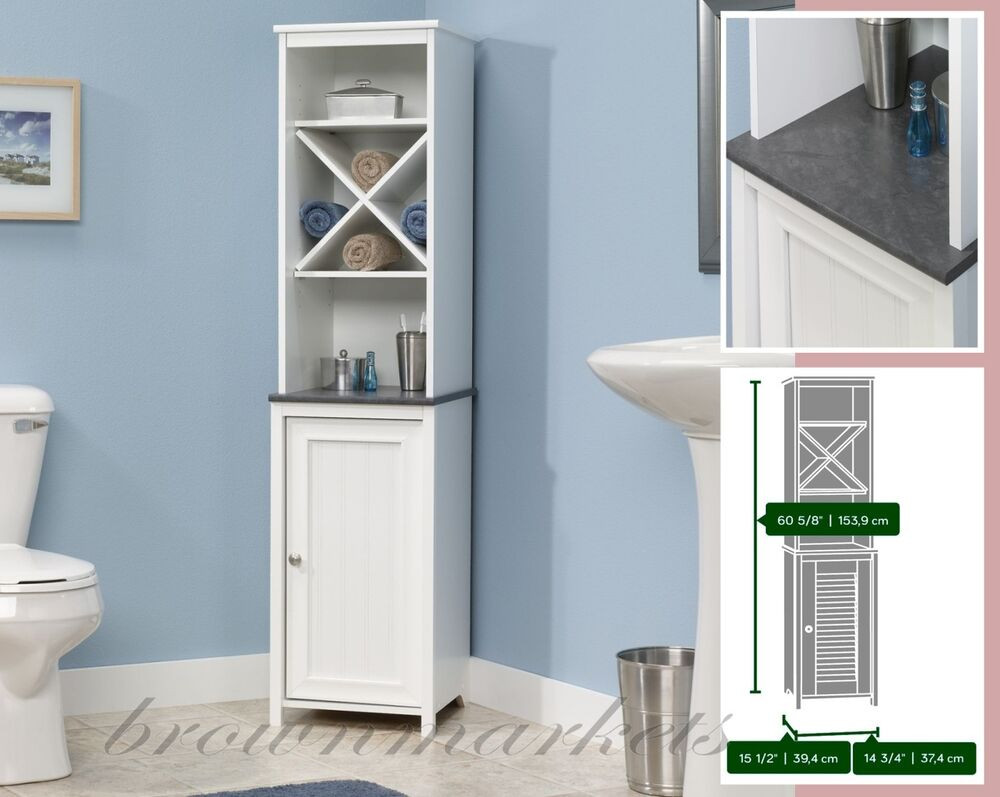 Best ideas about Tall Linen Cabinet
. Save or Pin Bathroom Storage Cabinet Tall White Wood Cupboard Shelves Now.