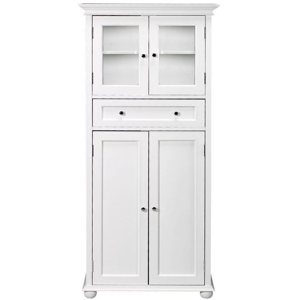 Best ideas about Tall Linen Cabinet
. Save or Pin 25 inch W 4 Door Tall Cabinet in White Durable Solid Wood Now.