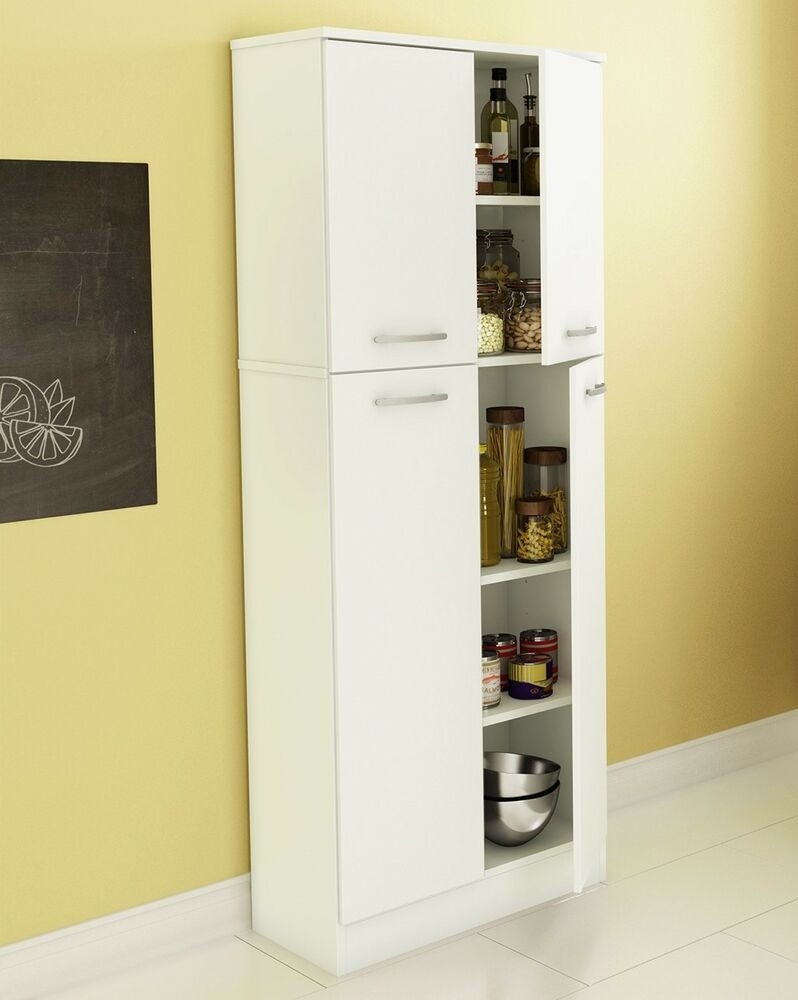 Best ideas about Tall Pantry Cabinet
. Save or Pin Food Pantry Cabinet White Doors Tall Storage Kitchen Now.