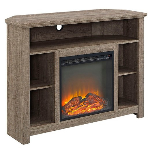 Best ideas about Target Fireplace Tv Stand
. Save or Pin 44" Wood Corner Highboy Fireplace TV Stand Driftwood Now.