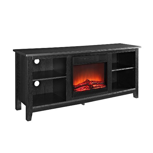Best ideas about Target Fireplace Tv Stand
. Save or Pin 58" Wood TV Stand Console with Fireplace Black Now.