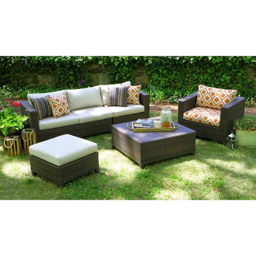 Best ideas about Target Patio Furniture
. Save or Pin Biscayne 5 Piece Wicker Sectional Seating Patio Furniture Now.