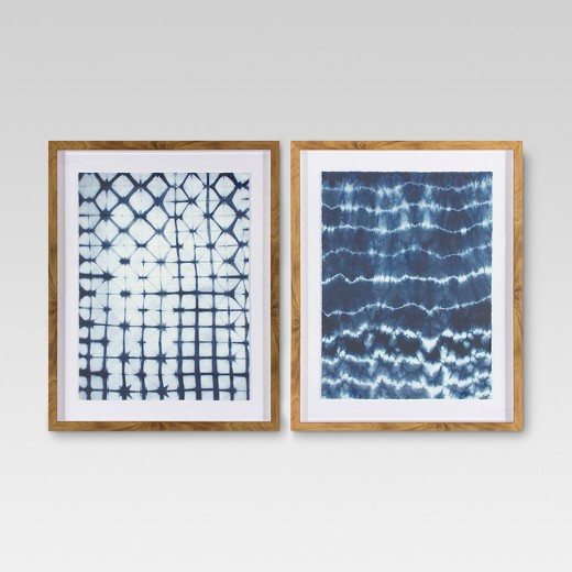 Best ideas about Target Wall Art
. Save or Pin Framed Pattern Abstract Blue 24"x30" 2 Pack Threshold Now.