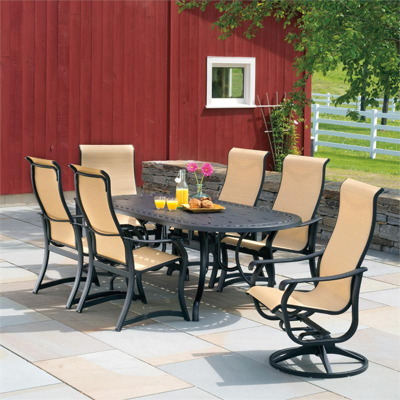Best ideas about Telescope Patio Furniture
. Save or Pin 7 Piece Villa Sling Patio Dining Set from Telescope Casual Now.