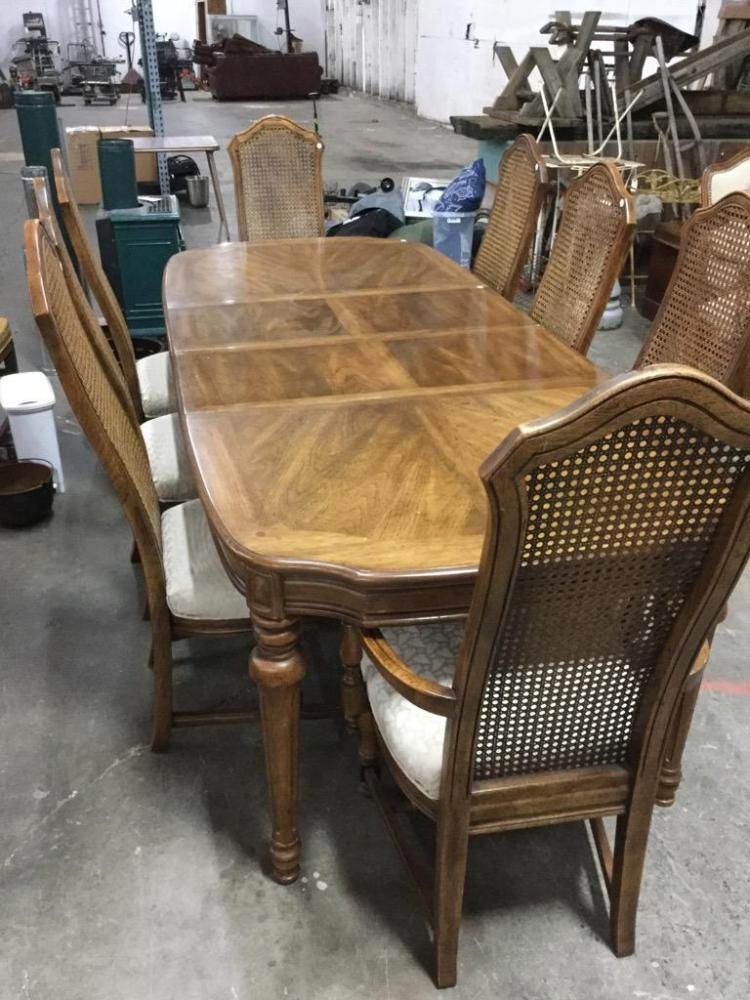 Best ideas about Thomasville Dining Table
. Save or Pin Vintage mid century Thomasville dining room table with 8 cha Now.