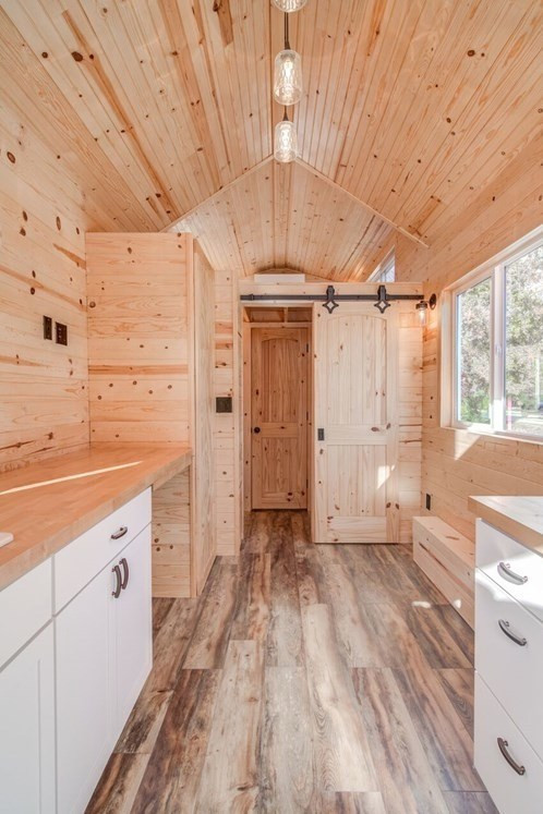 Best ideas about Tiny House With Bedroom Downstairs
. Save or Pin 290 Sq Ft Tiny House on Wheels with Downstairs Bedroom Now.