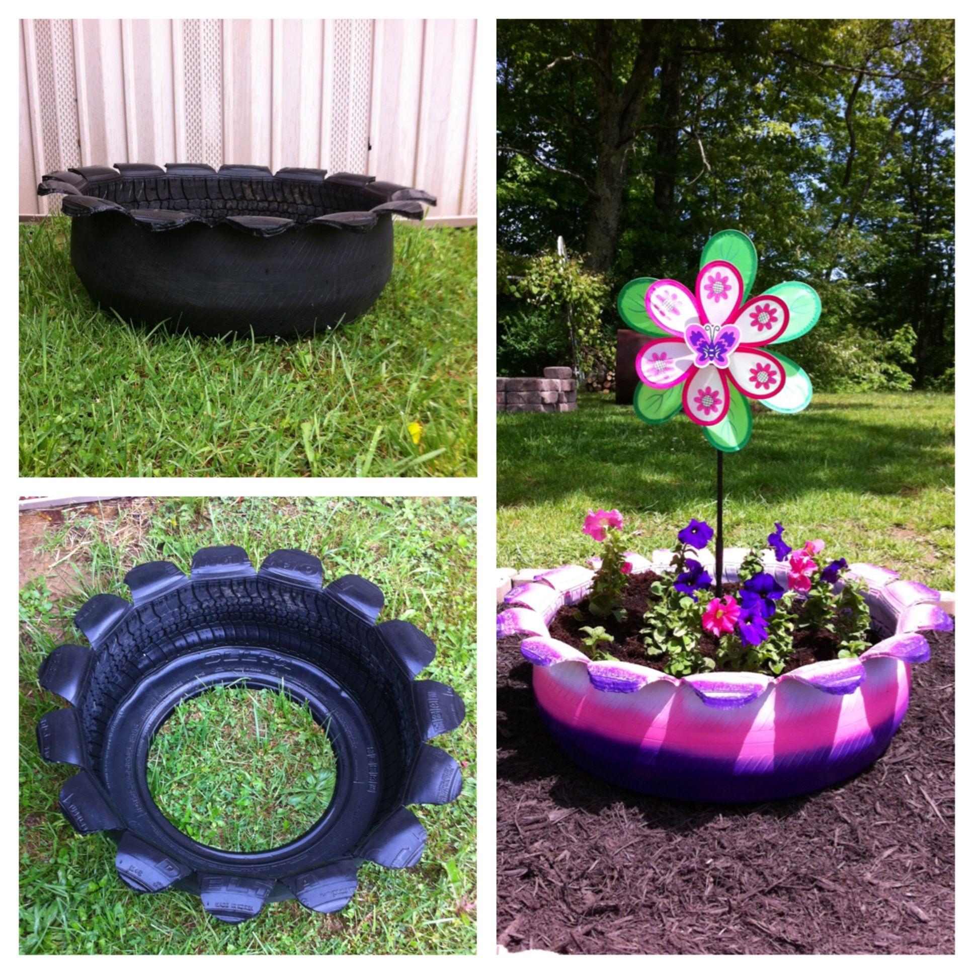 Best ideas about Tire Garden Ideas
. Save or Pin Recycled tire to flower bed for our daughter Now.