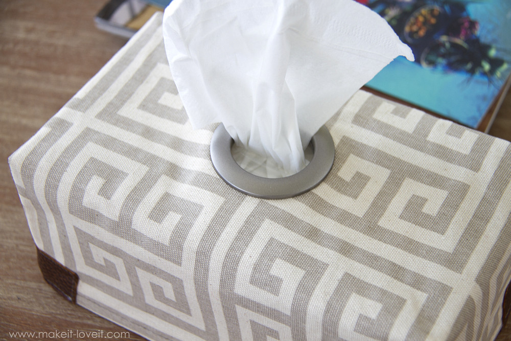 Best ideas about Tissue Box Cover DIY
. Save or Pin Fabric Tissue Box Cover with Grommet opening Now.
