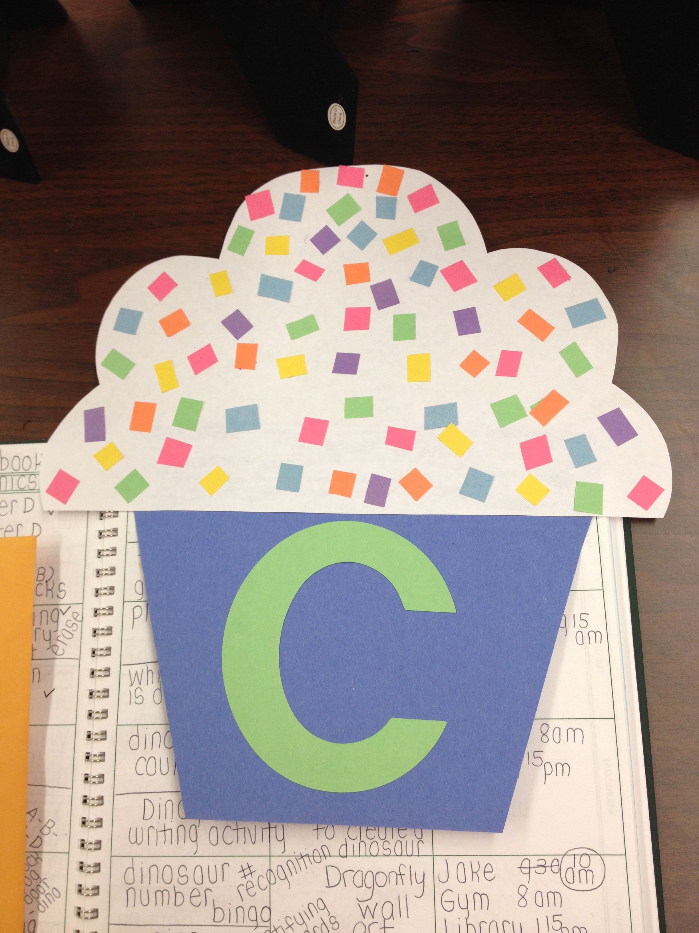 Best ideas about Toddler Craft Activity
. Save or Pin C for cupcake craft … Letters PreK Now.