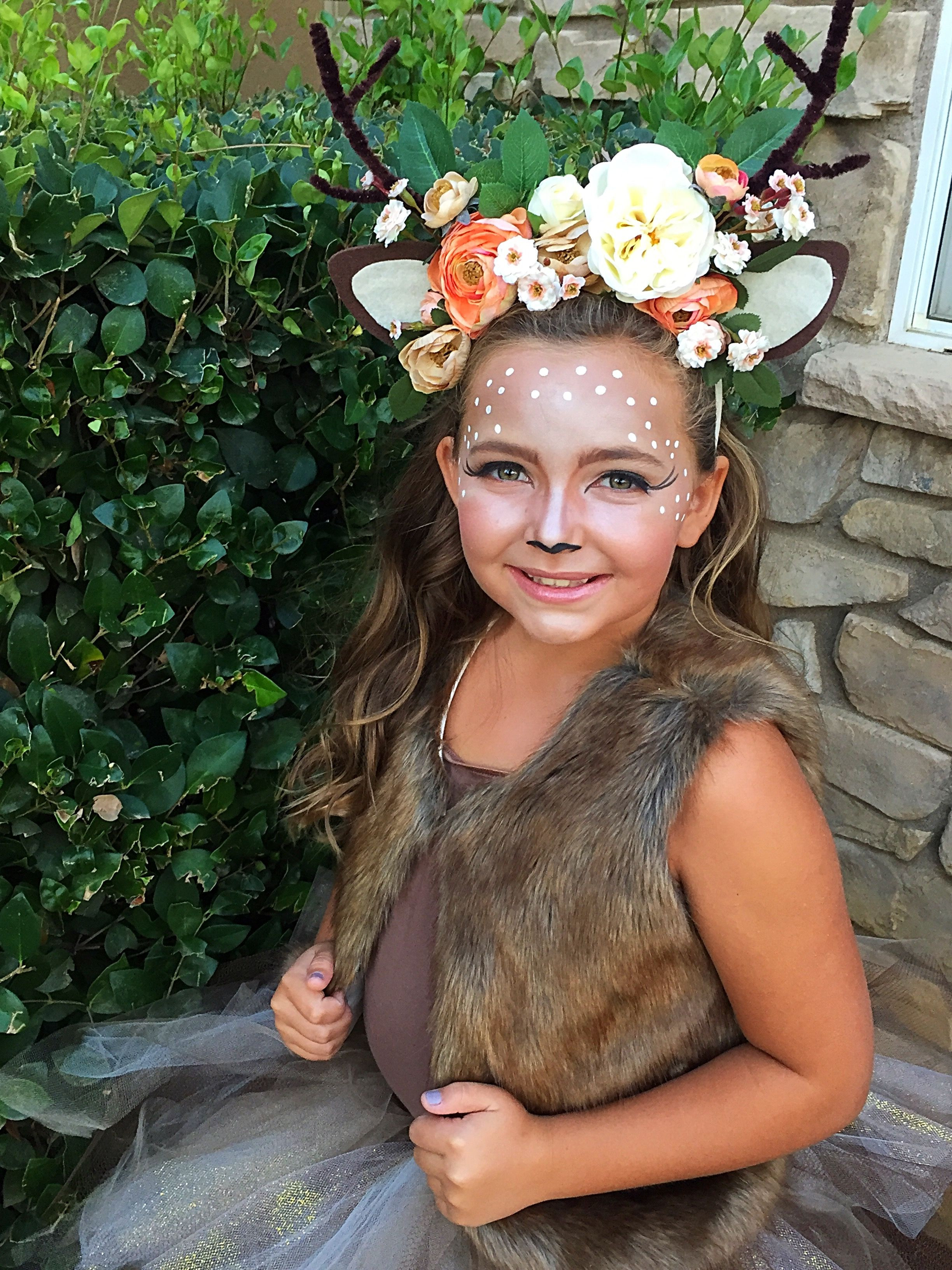 Best ideas about Toddler Deer Costume DIY
. Save or Pin Girls DYI deer costume headband tutu makeup Now.