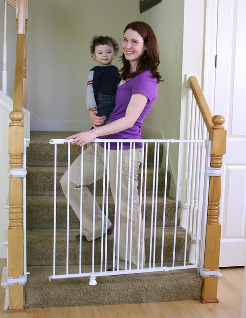 Best ideas about Top Of Stairs Gate
. Save or Pin Extra Tall Top of Stairs Baby Gate Now.