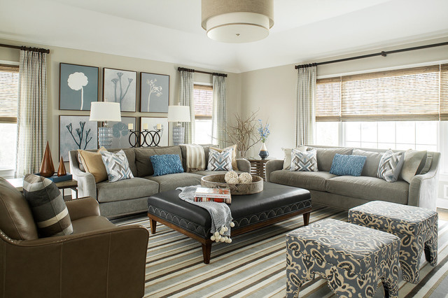 Best ideas about Transitional Family Room
. Save or Pin Warm Gray Family Room Transitional Family Room New Now.
