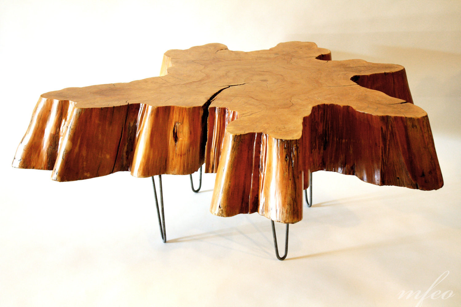 Best ideas about Tree Stump Coffee Table
. Save or Pin Reclaimed Tree Stump Coffee Table Vintage Hairpin Legs Now.