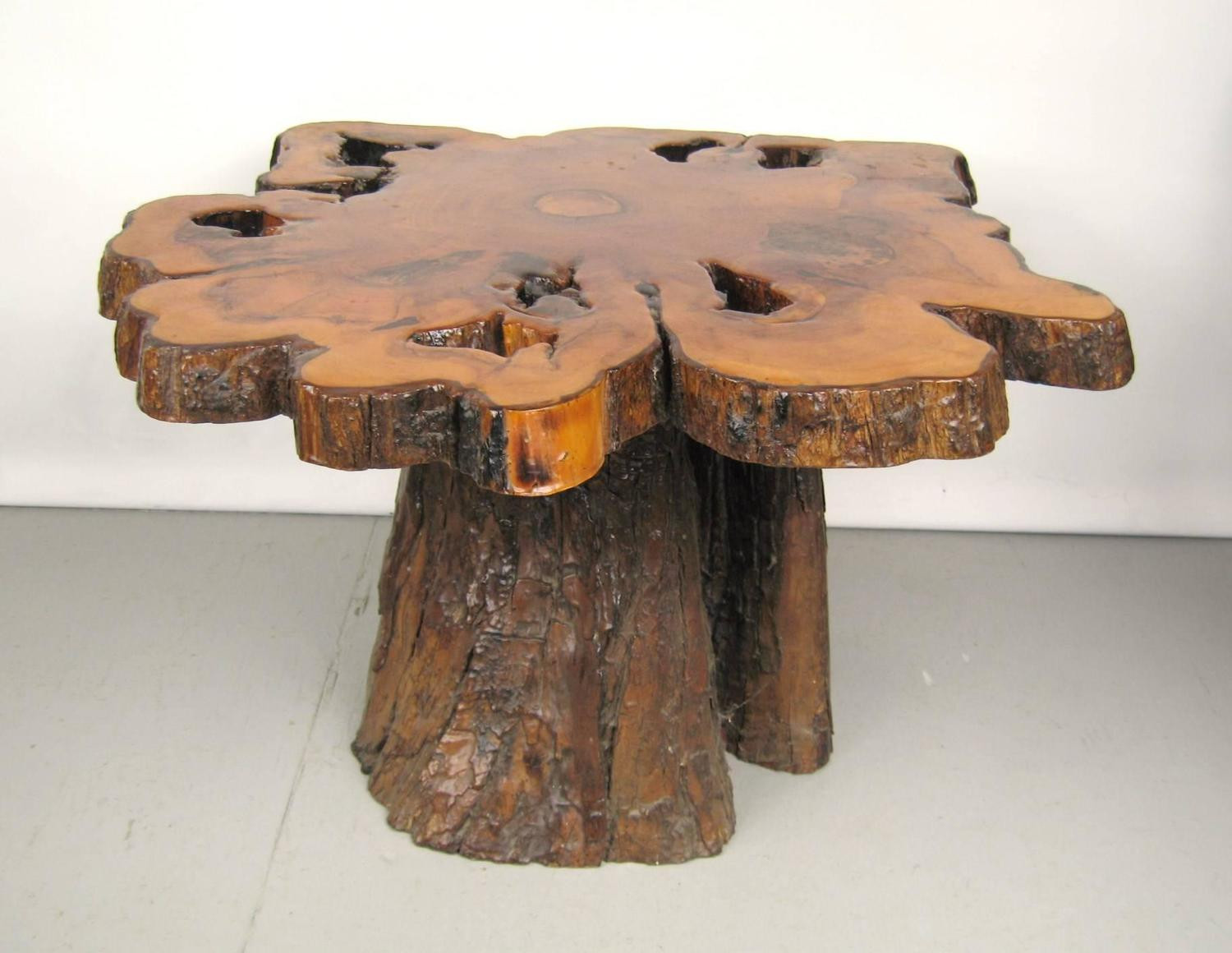 Best ideas about Tree Stump Coffee Table
. Save or Pin Natural Form Tree Slab Top and Stump Coffee Table For Sale Now.