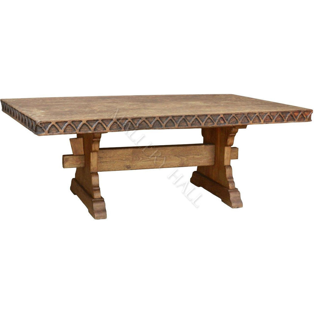 Best ideas about Trestle Dining Table
. Save or Pin Solid Wood Carved Trim Double Trestle Pedestal Base Now.