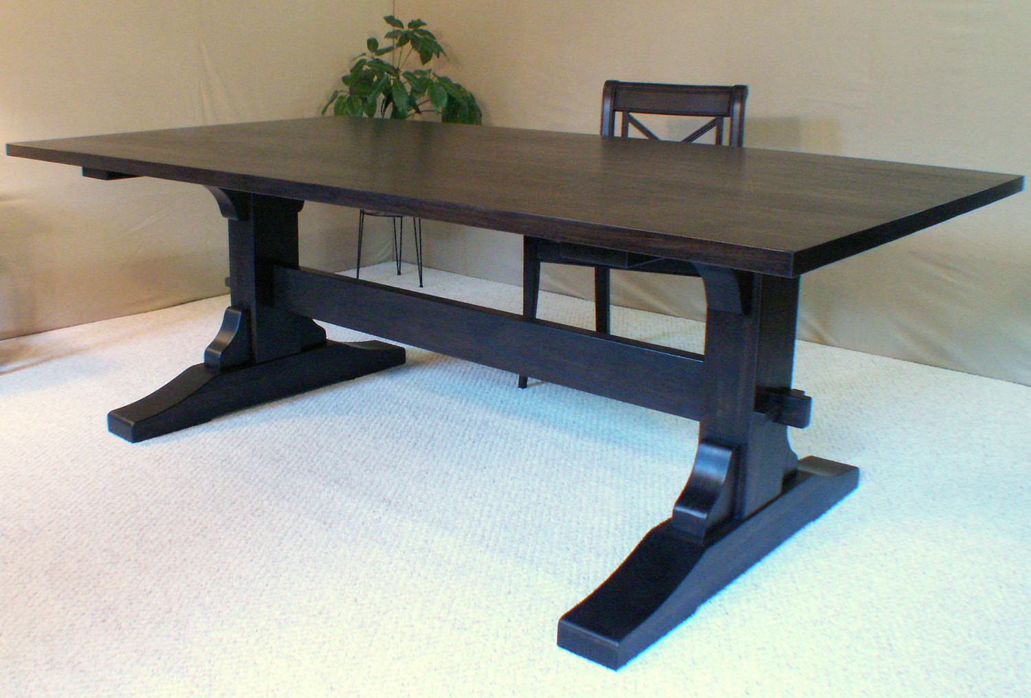 Best ideas about Trestle Dining Table
. Save or Pin Wood Dining Table Trestle Table Black Walnut Made in Vermont Now.