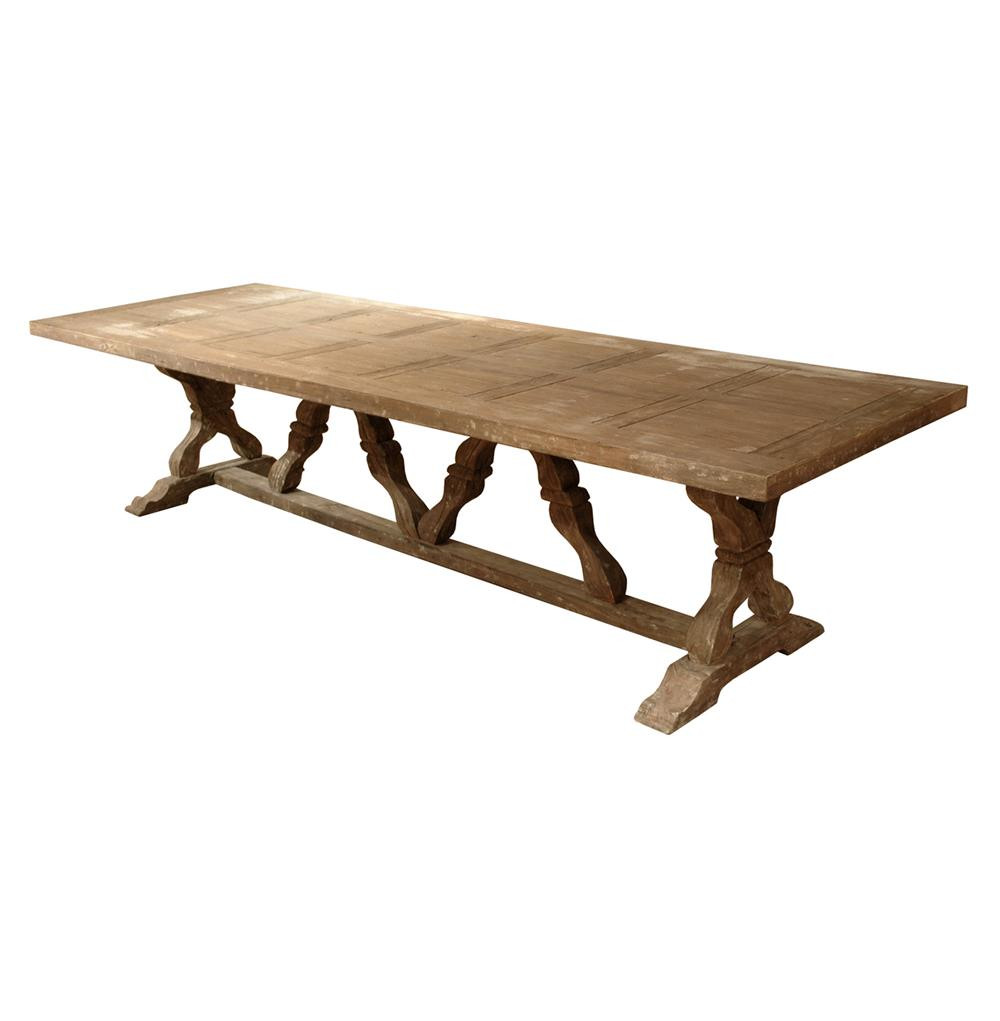 Best ideas about Trestle Dining Table
. Save or Pin Linley Heavy Distress Farm House 14 Person Trestle Dining Now.