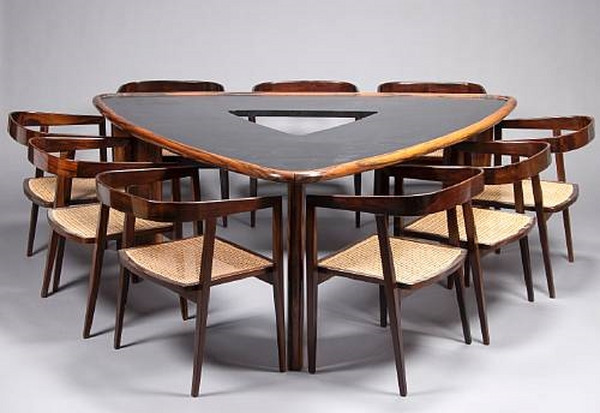 Best ideas about Triangle Dining Table
. Save or Pin A triangle dining table – the convenience of the unusual shape Now.